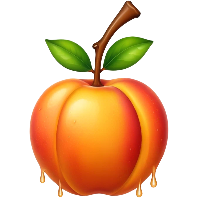 Dripping. Nectarine emoji