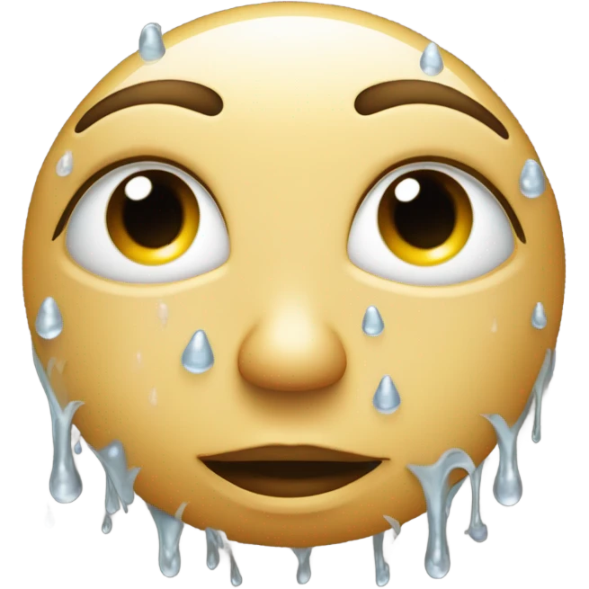 Face covered in liquid emoji