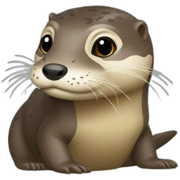 Loutre sur tortue emoji