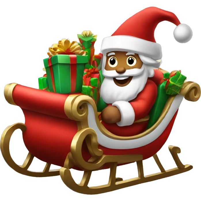 Christmas presents in sleigh  emoji