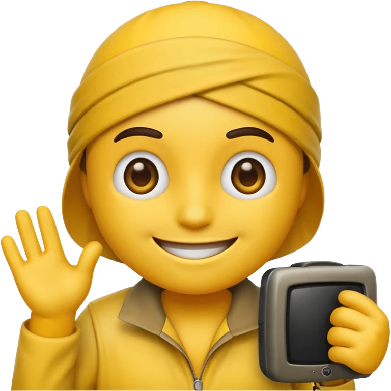 emoji wearing a survivor tv buff emoji