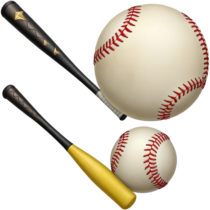 Softball with bat emoji