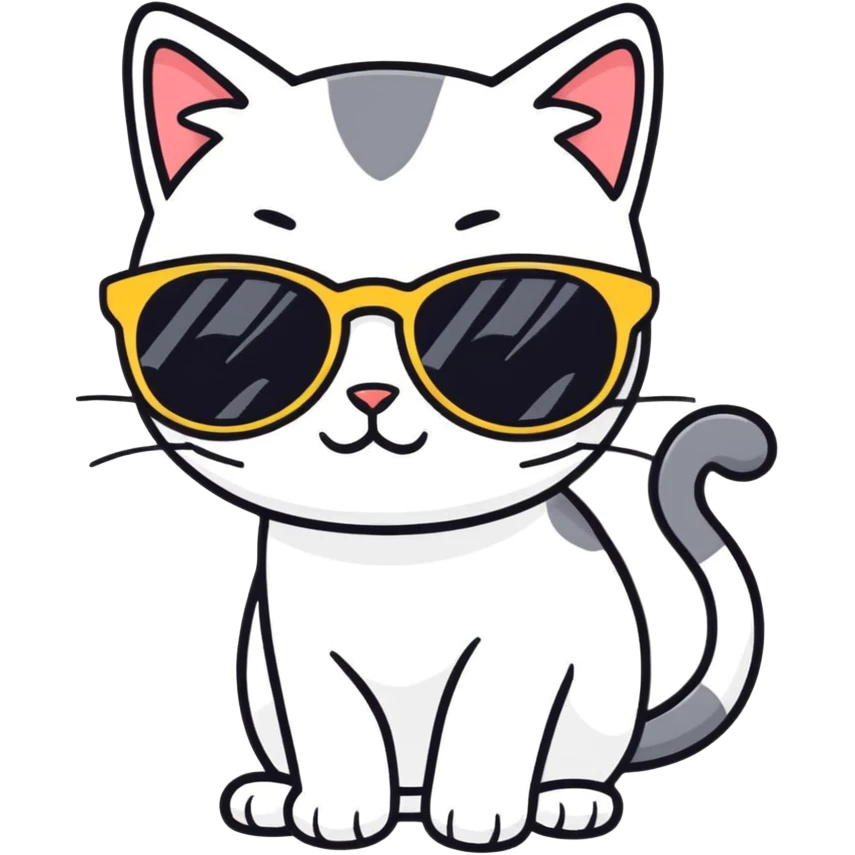 Cat with sunglasses emoji