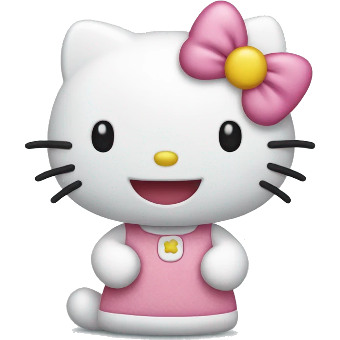 Hello kitty happy emoji