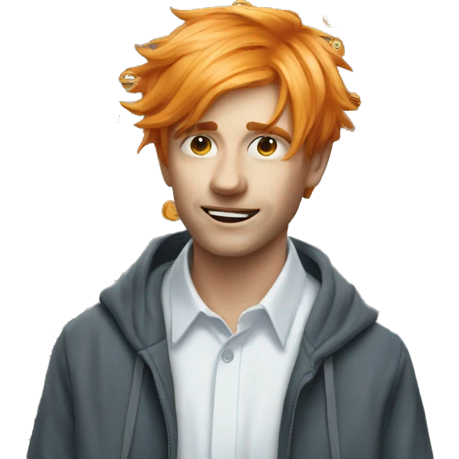 orange hair boy meme pose emoji
