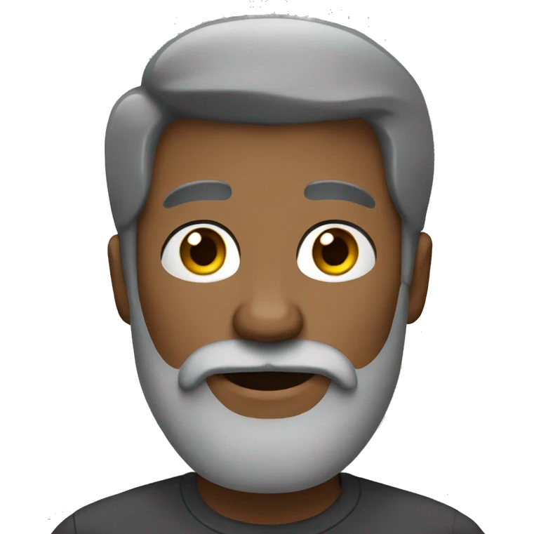 black and grey bearded man emoji