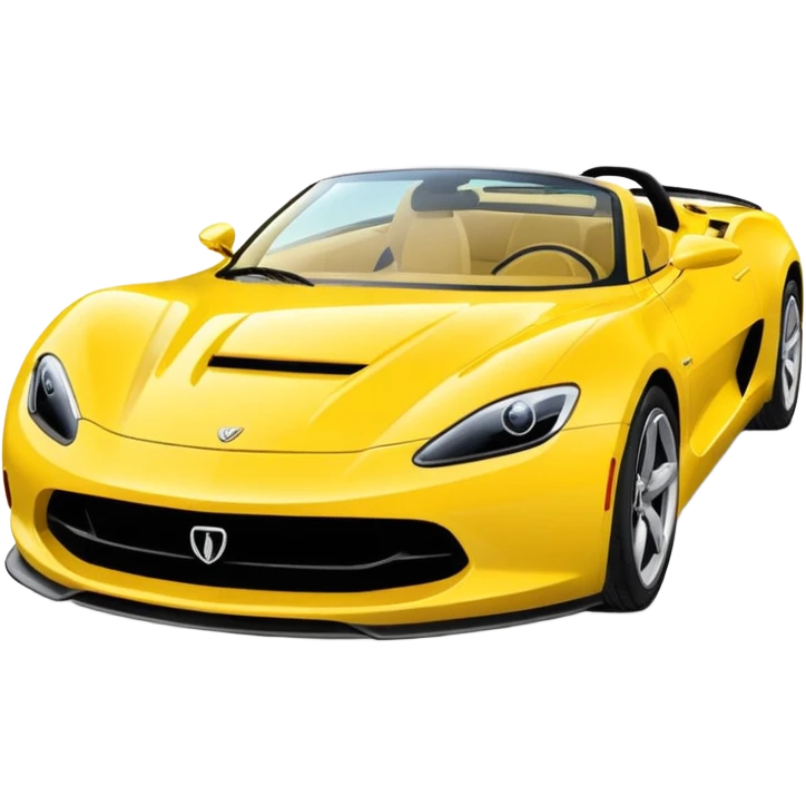 Yellow sports car side emoji