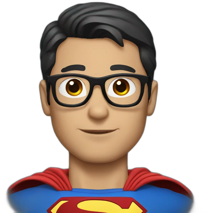 superman with glasses emoji