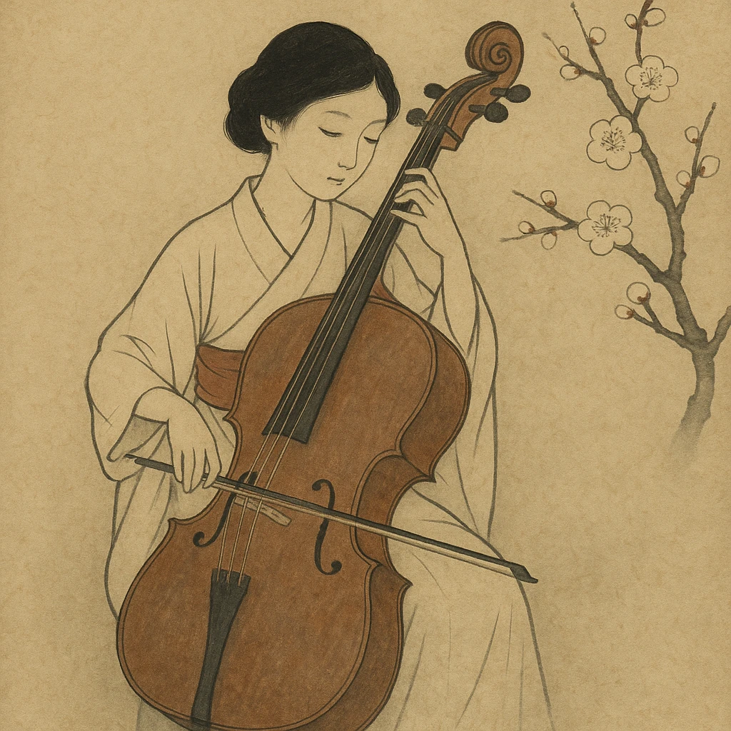 girl playing cello emoji