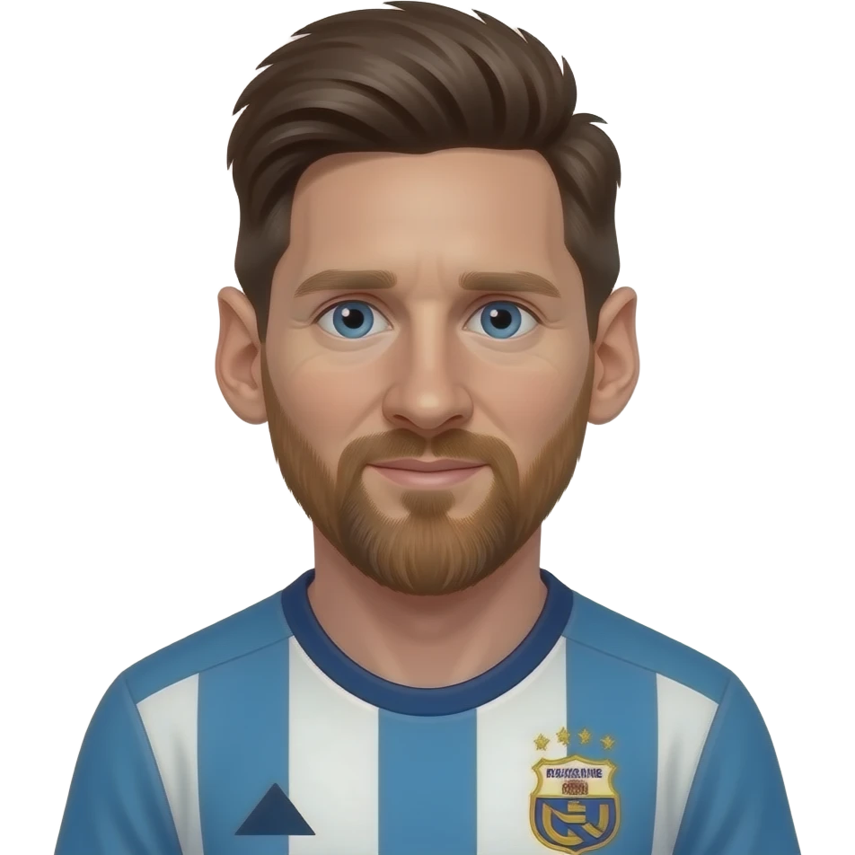 messi in ios style and not ai style emoji