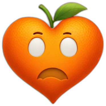 one big orange heart emoji