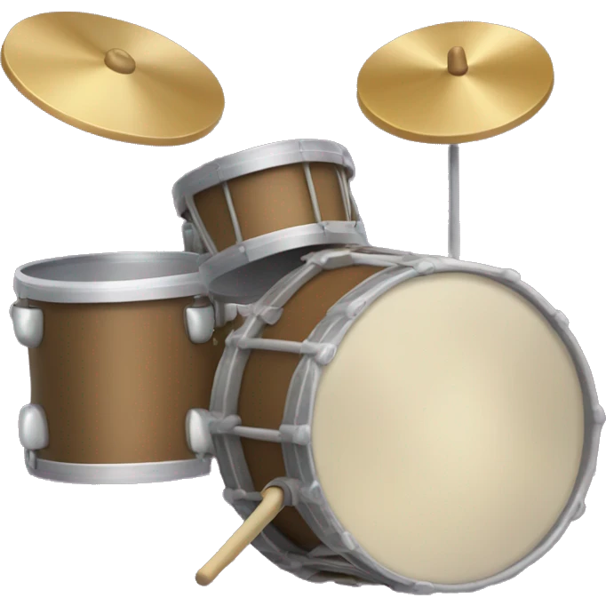 Drum and cymbal played after a joke emoji