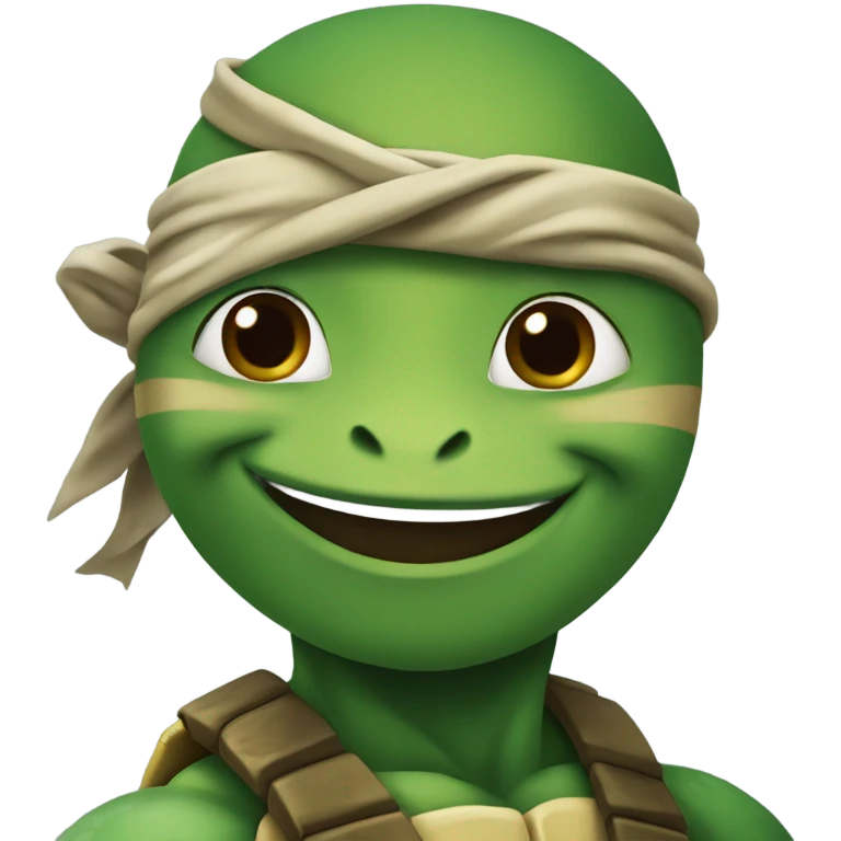 Ninja turtle wink emoji