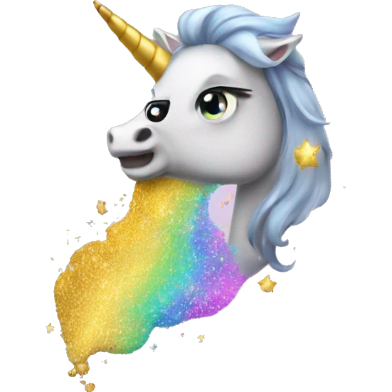 Licorne fart glitters emoji