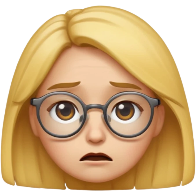 create a female emoji tired from studying and doing activities emoji