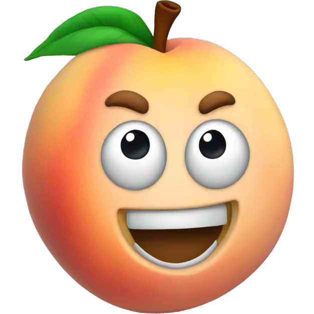 3D peach  emoji