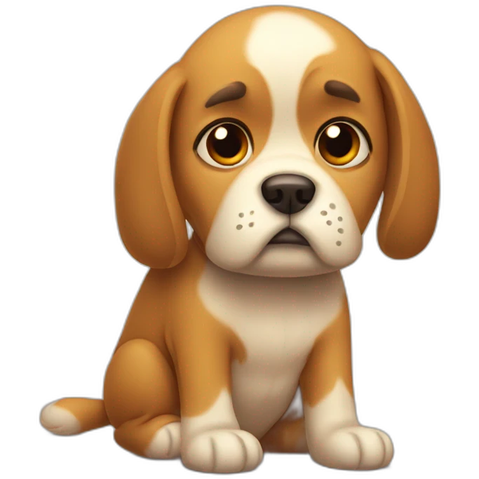 Sad dog emoji