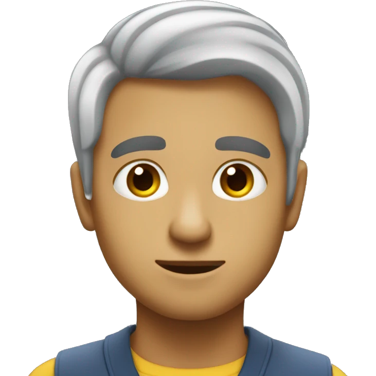 Adolecente moreno pelo liso emoji