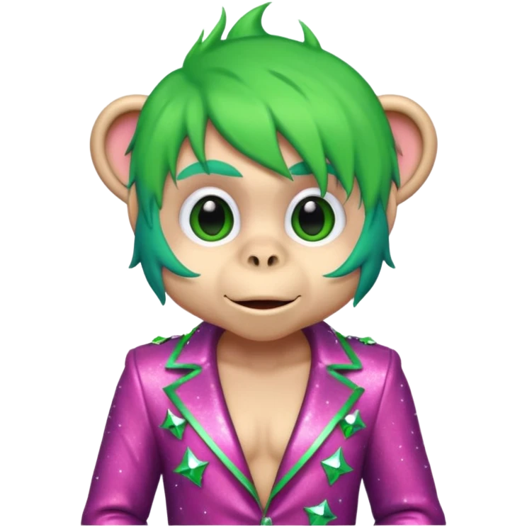 pink and green singer superstar monkey emoji