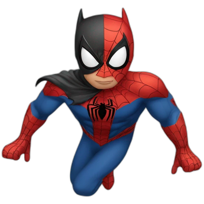 Spider-Man qui embrasse Batman emoji