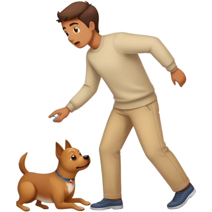 Person farting at their dog emoji