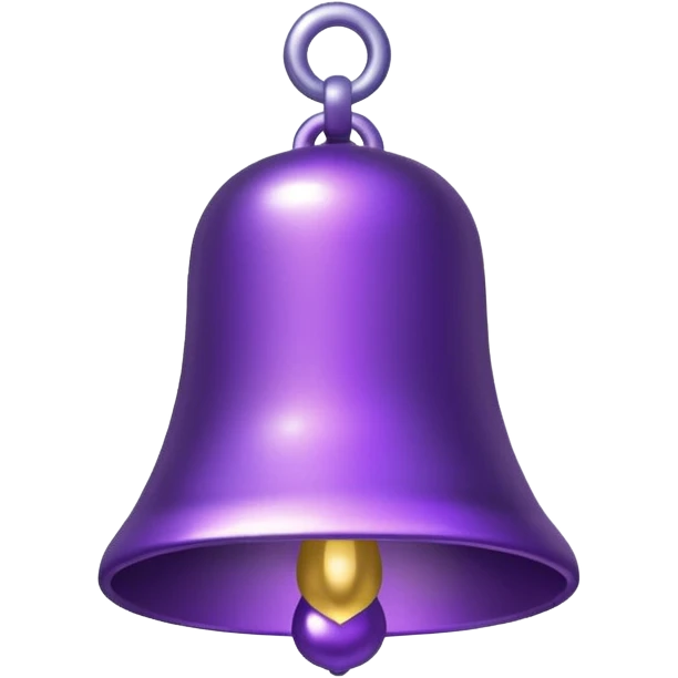 glitter purple bell emoji