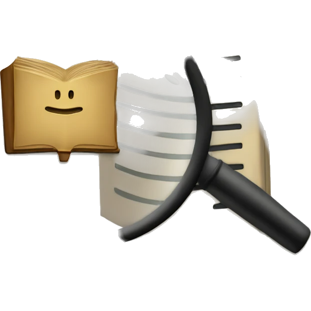 a book and a magnifying glass emoji