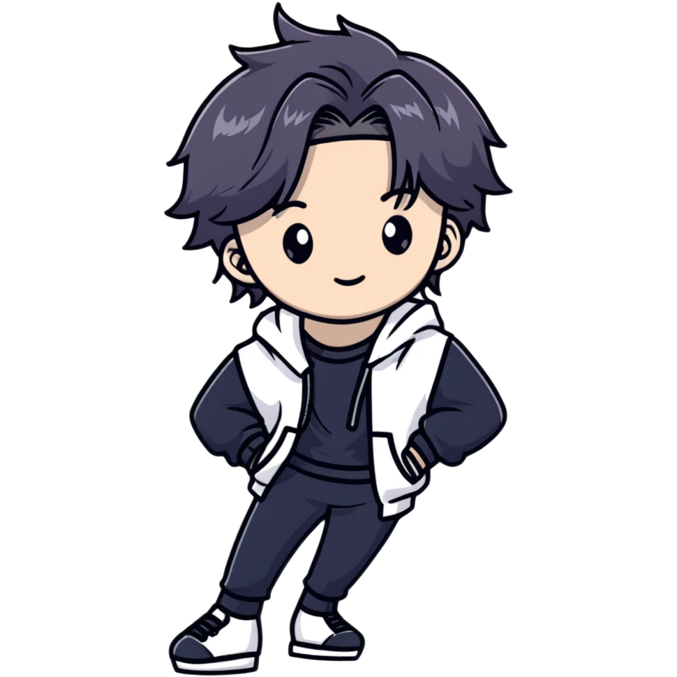 Hyunjin from Stray Kids, dancer with long hair emoji