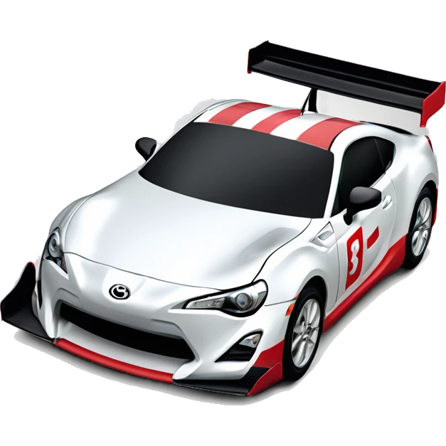 Radio Controlled Toyota 86 shaped like a Formula One race car with exposed wheels  emoji