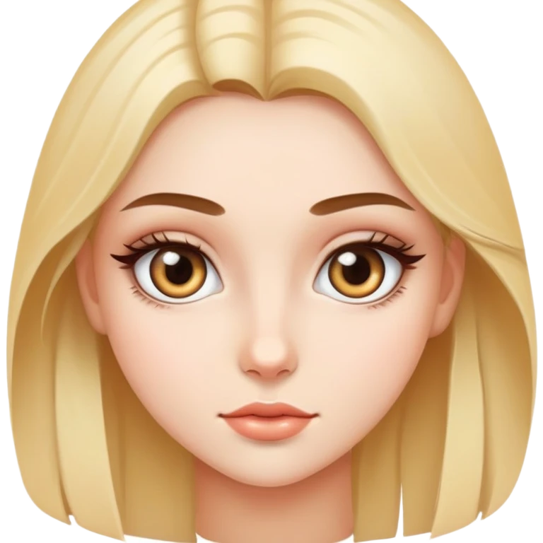 Beautiful girl, unique eyes, back up emoji