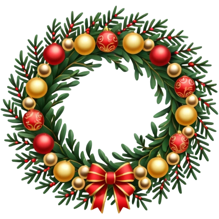 New Year's wreath emoji