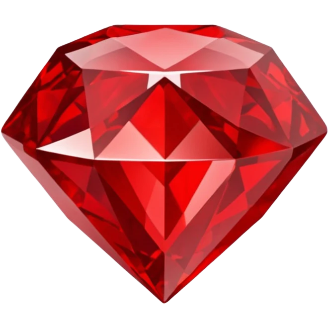 Red diamond with "RED" written on its front emoji