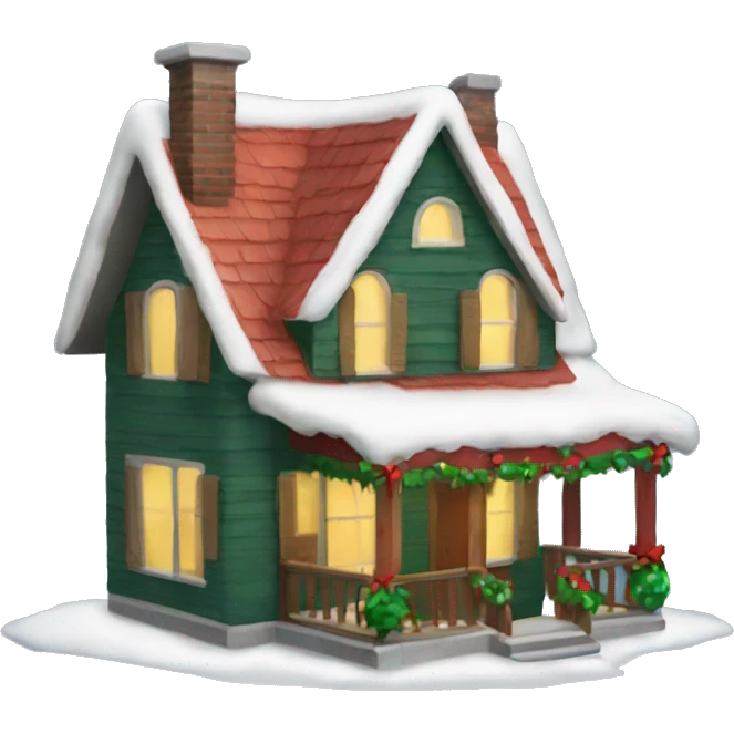 Merry Christmas house emoji