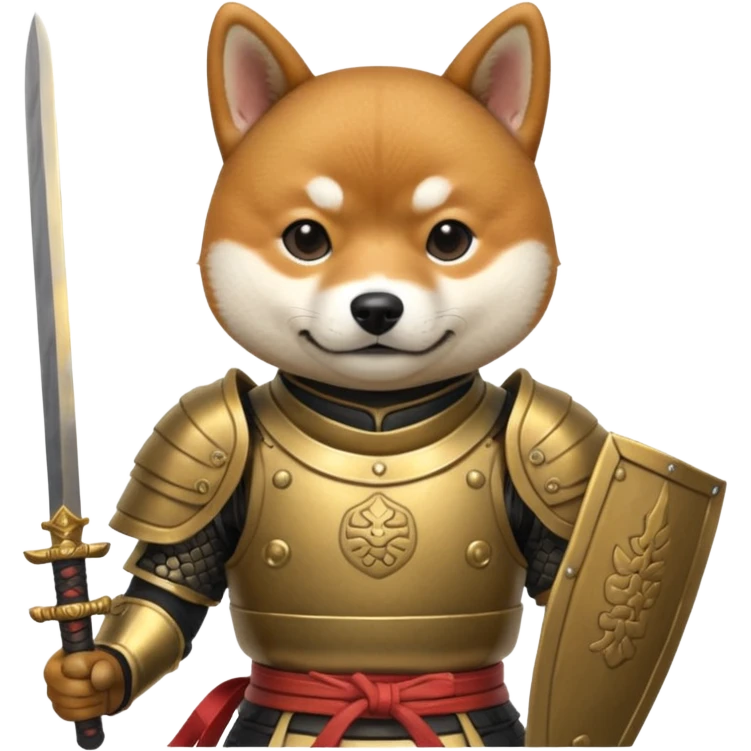 dog japan ancient samurai with small knife emoji