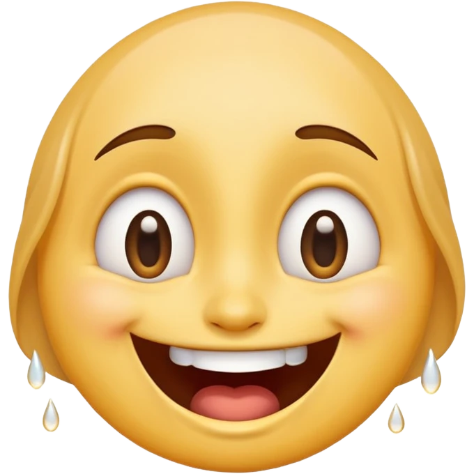 Emoji, laughing face with tears of joy, wide smile, big eyes emoji