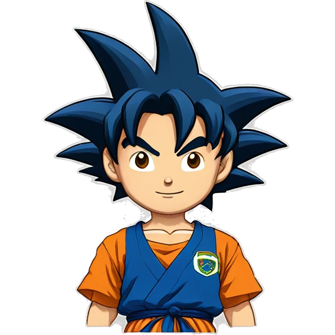 Goku com a camisa do Brasil emoji