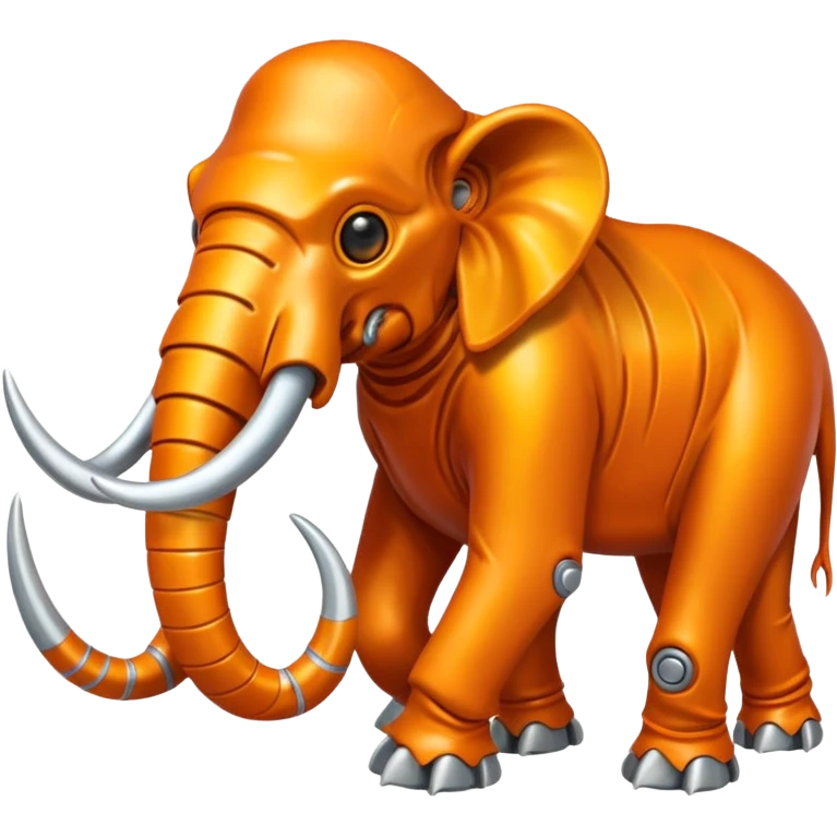 Little completely orange mammouth cyborg emoji