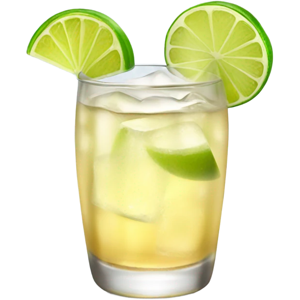 Tequila soda with a lime emoji