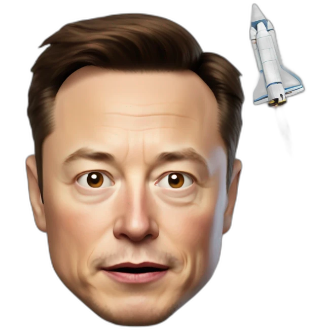 elon musk hit by a rocket emoji