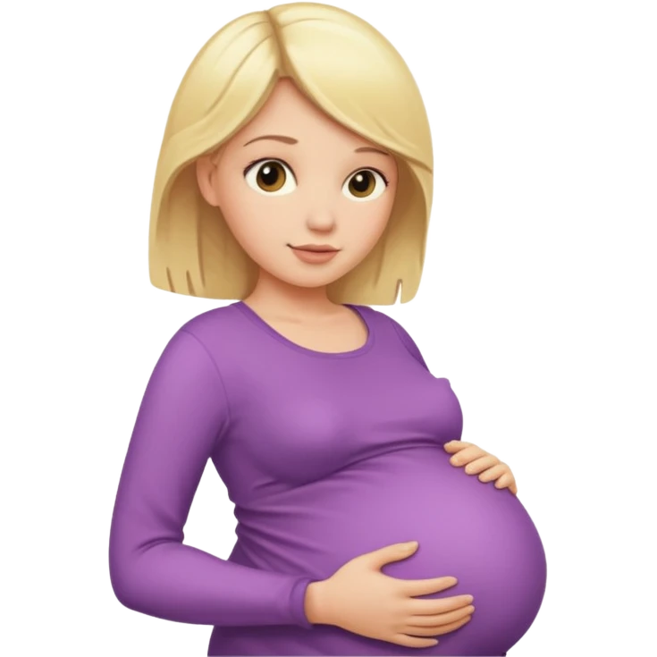 pregnant blonde woman  emoji