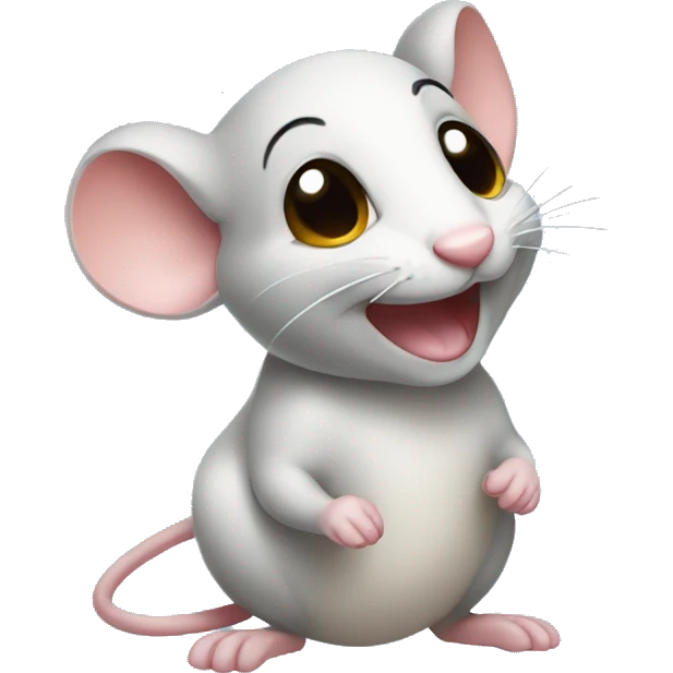 A mouse that smiles a lot emoji