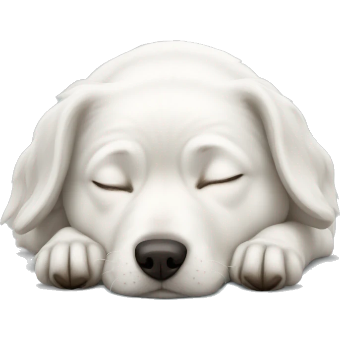 White dog sleeping emoji