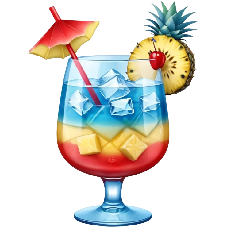 Blue Hawaiian drink emoji