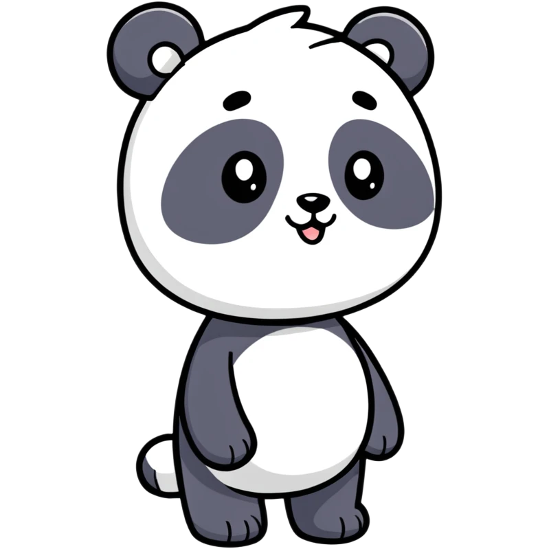 Silver panda emoji