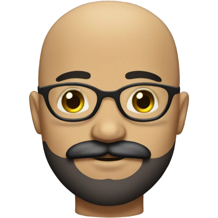 Extra gay pride bald Mexican boy with big handlebar mustache emoji