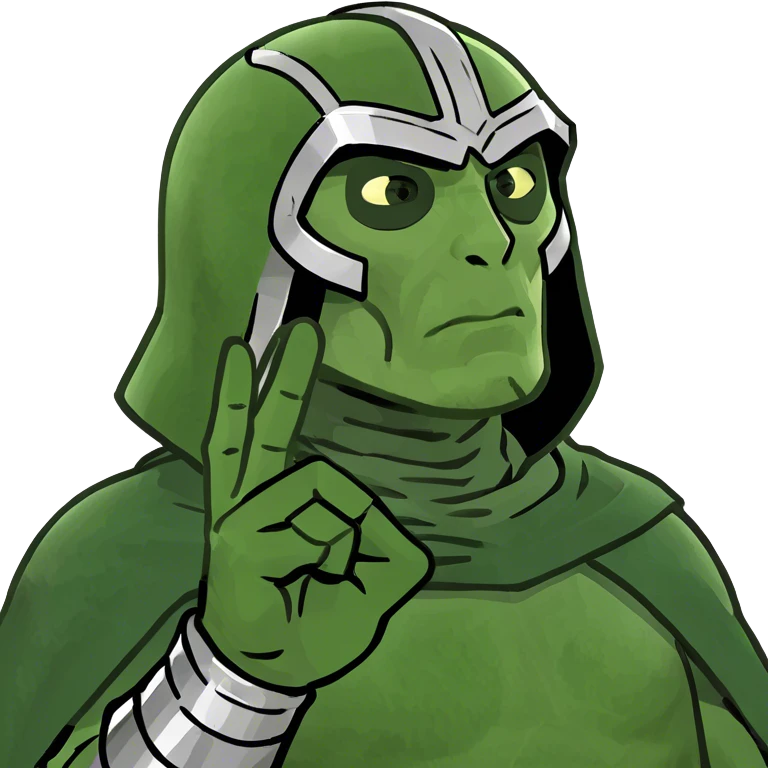 Dr doom salute hand on forehead emoji