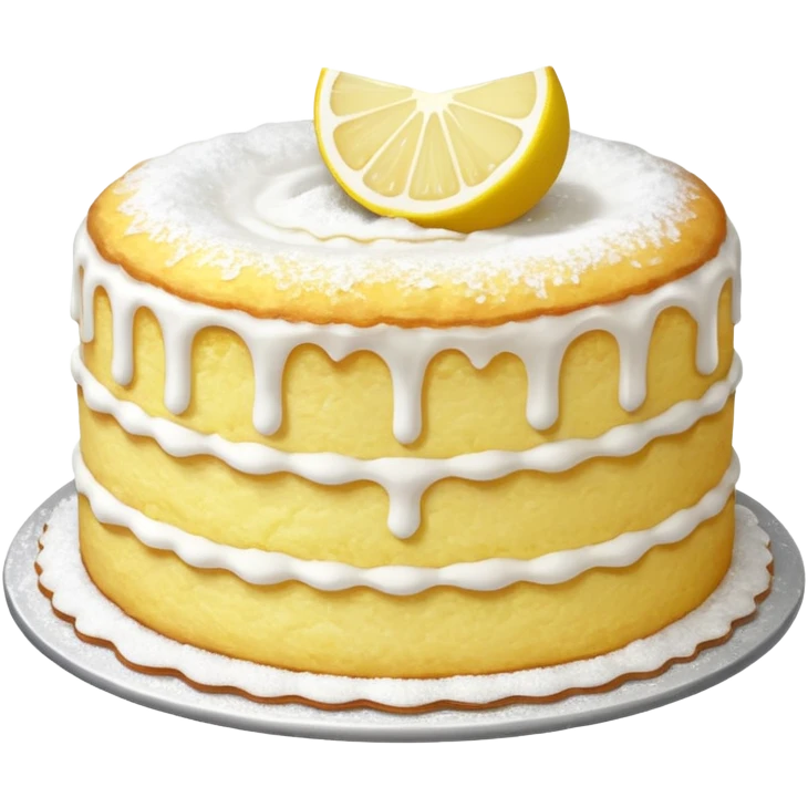 A delicious lemon cake emoji. emoji