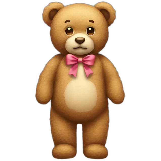 Teddy with bow emoji