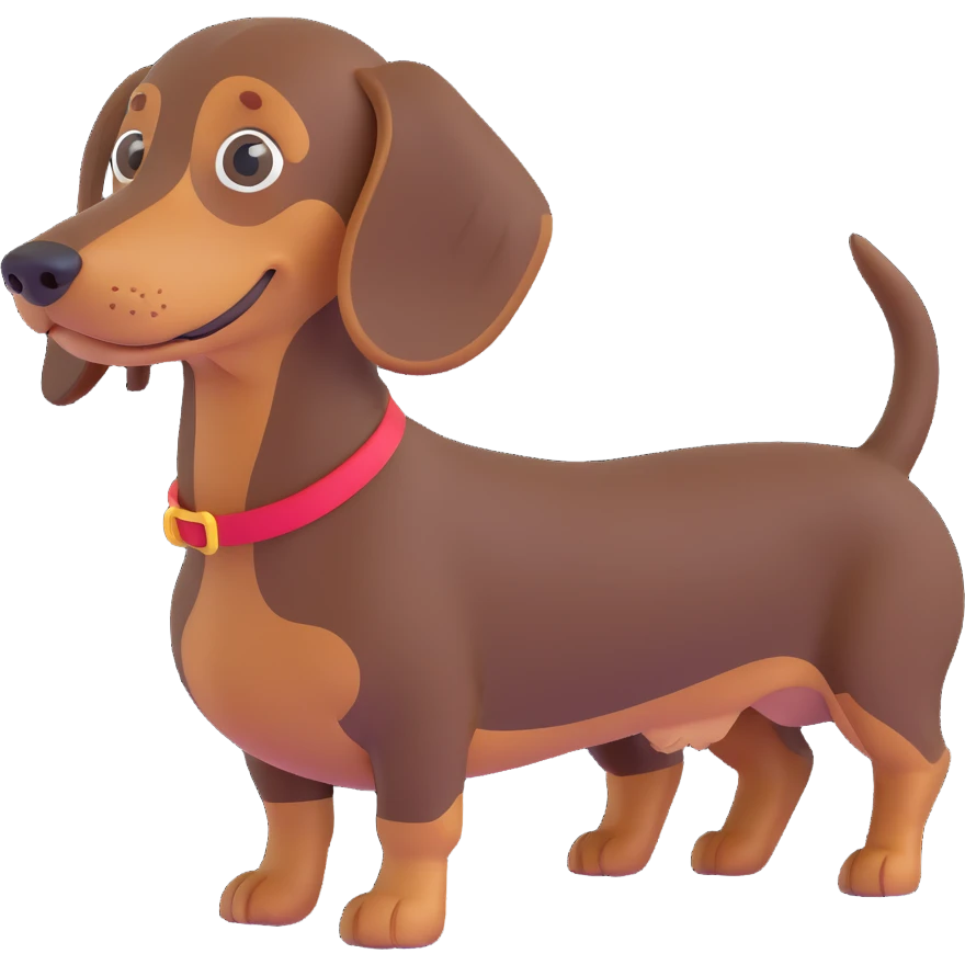 brown dachshund emoji