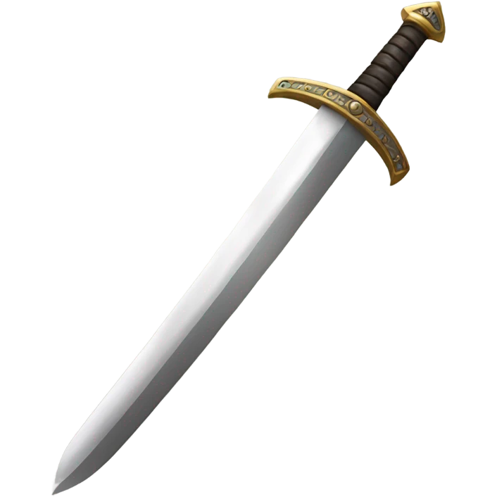 Sword shaped like 30 emoji